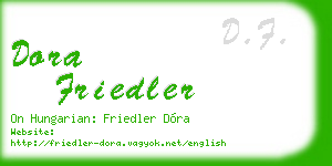 dora friedler business card