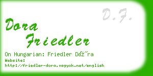 dora friedler business card